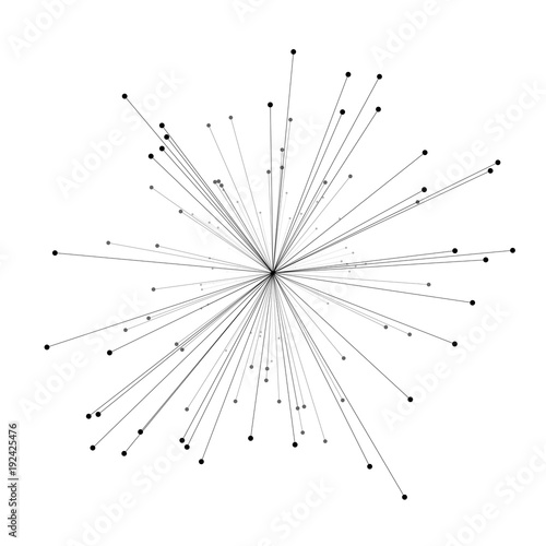 Abstract 3d illustration of molecule model isolated on white. Science or medical pattern. Simple technology concept. Abstract geometric template for brochure  flyer  report   banner  infographics.