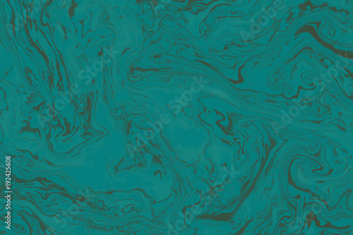 Suminagashi marble texture hand painted with teal ink. Digital paper 609 performed in traditional japanese suminagashi floating ink technique. Sublime liquid abstract background.