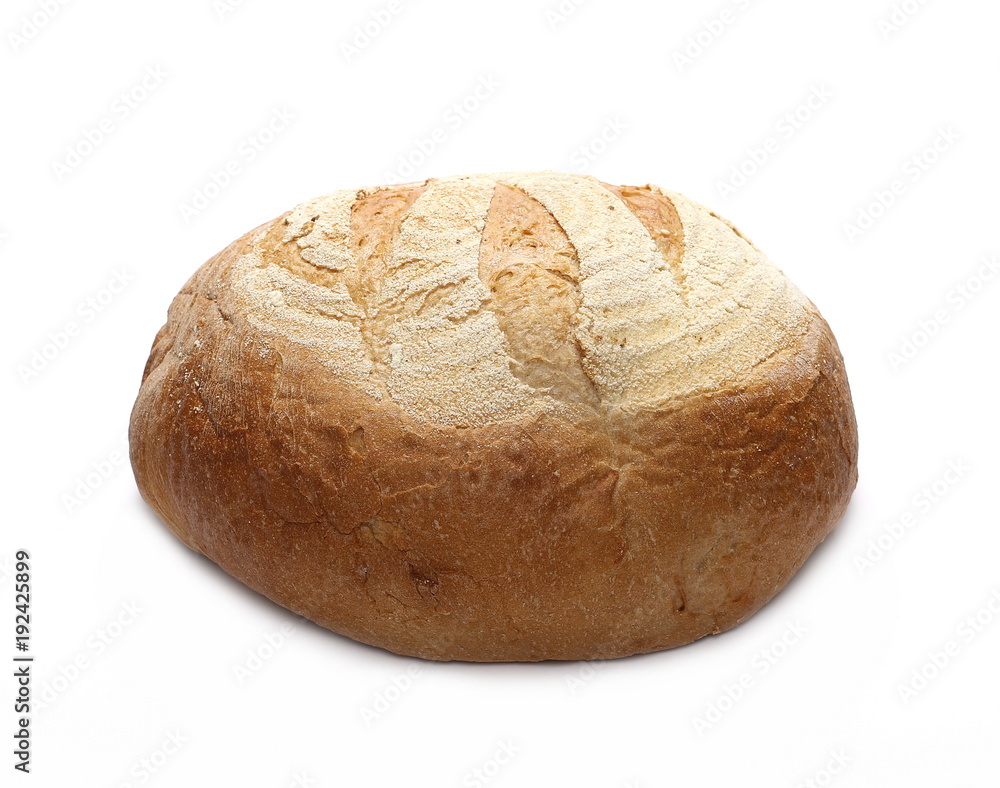 Loaf of wheat bread isolated on white background Loaf of wheat bread isolated on white background