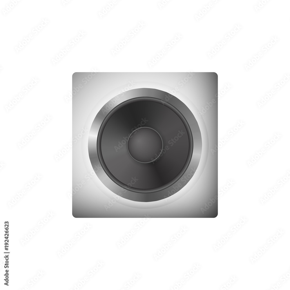Sound speakers for PC. Loudspeaker vector illustration. Icon audio system. Sound speakers for PC. Loudspeaker vector illustration. Icon audio system.