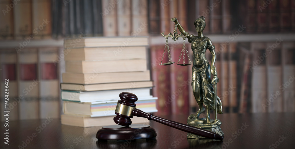 Law and Justice concept. Law books on background Law and Justice concept. Law books on background