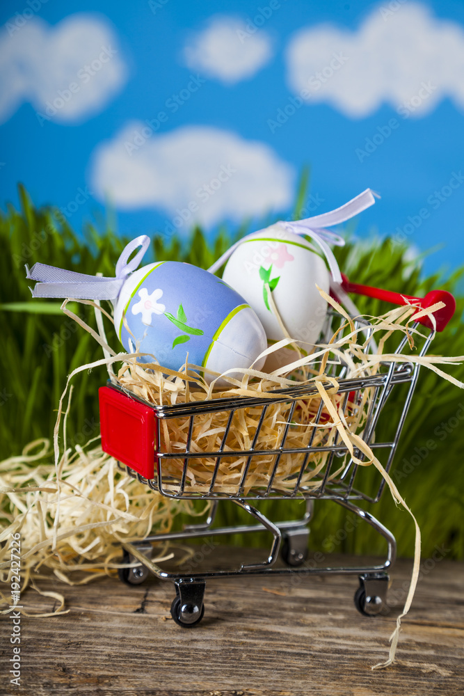 custom made wallpaper toronto digitalShopping cart with Easter eggs