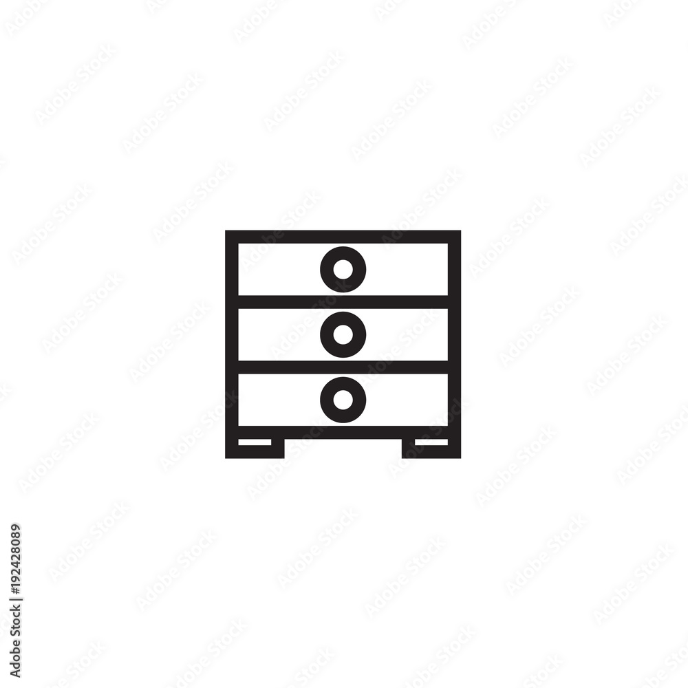 Obraz premium Drawer icon Vector illustration, EPS10.
