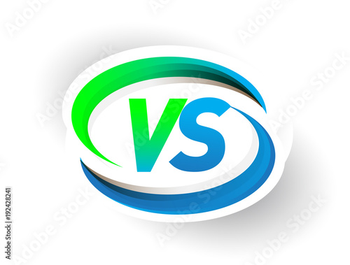 Initial Letter Vs Logotype Company Name Colored Blue And Green Swoosh Design Modern Logo Concept Vector Logo For Business And Company Identity Stock Vector Adobe Stock