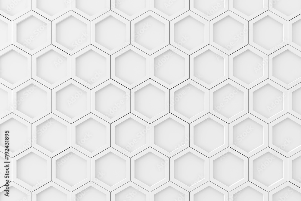Fototapeta premium Abstract background of hexagon. 3D rendering.