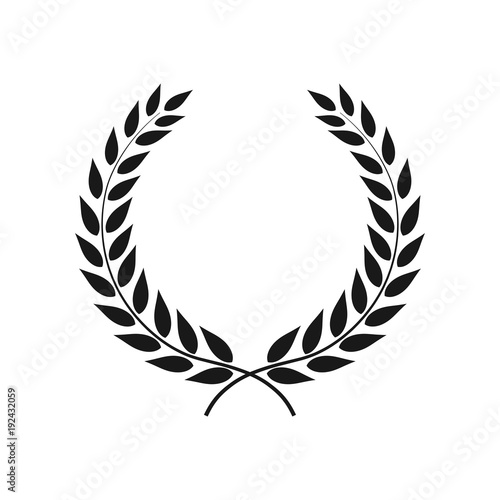 Vector laurel wreath isolated on white background