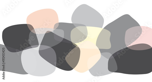 Digital painting. Abstract geometric colorful vector banner and background. Stones in gray