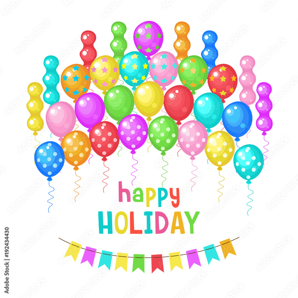 Balloons. Happy birthday! Vector clipart. Balloons. Happy birthday! Vector clipart.