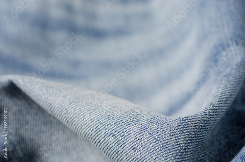 Denim blue fabric material textile macro