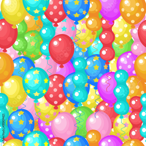 Balloons. Seamless pattern.