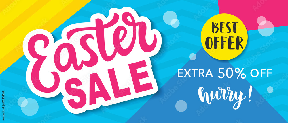 Fototapeta premium Easter Sale Banner Template Background