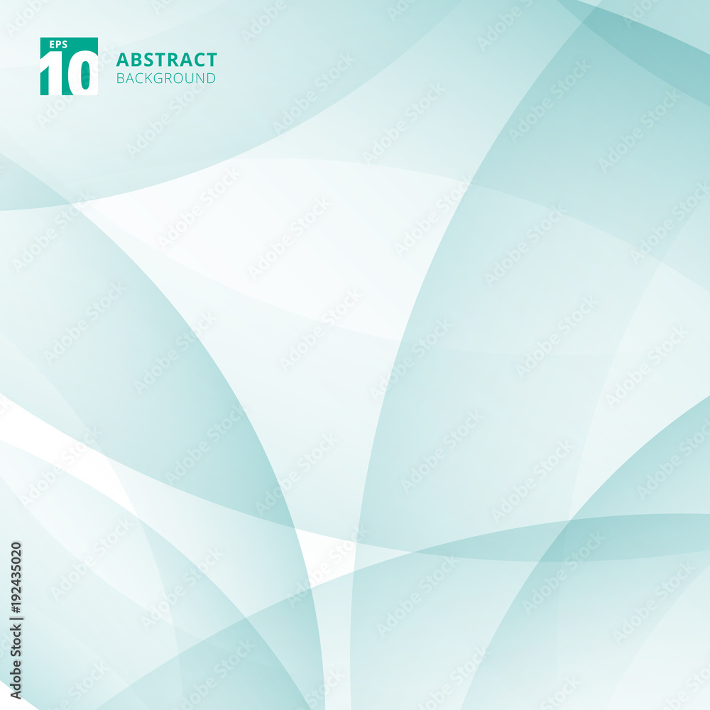 Fototapeta premium Abstract geometric curve lines white and blue with space modern design on Light white background.