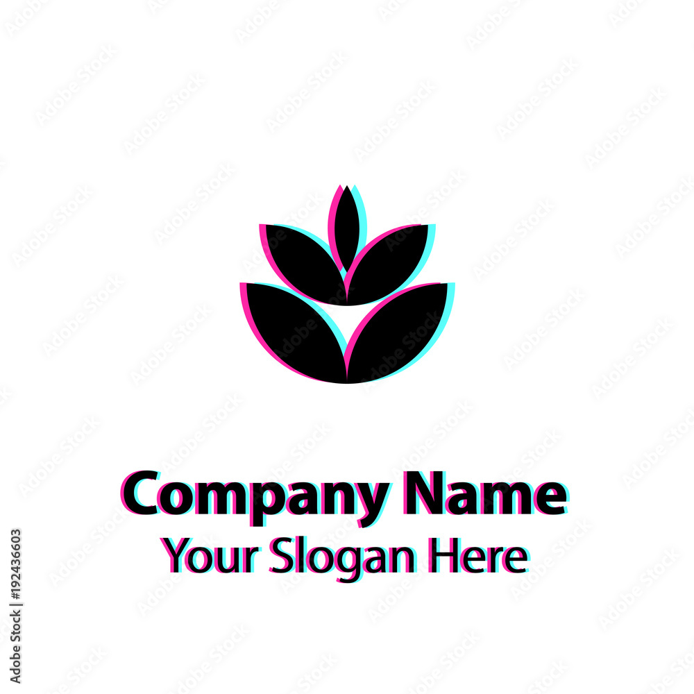 Abstract logo design with glitch effect on white background, Abstract graphic icon, logo design template, symbol for company Abstract logo design with glitch effect on white background, Abstract graphic icon, logo design template, symbol for company
