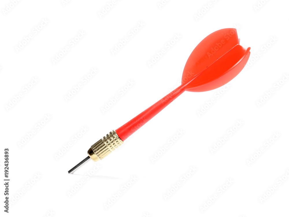Red throwing dart isolated on white background Red throwing dart isolated on white background