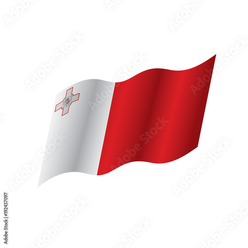 Malta flag, vector illustration