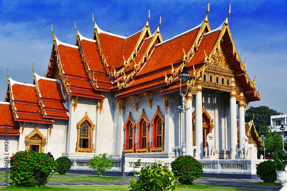 Wat Benchamabophit or the marble temple in Bangkok, Thailand Wat Benchamabophit or the marble temple in Bangkok, Thailand