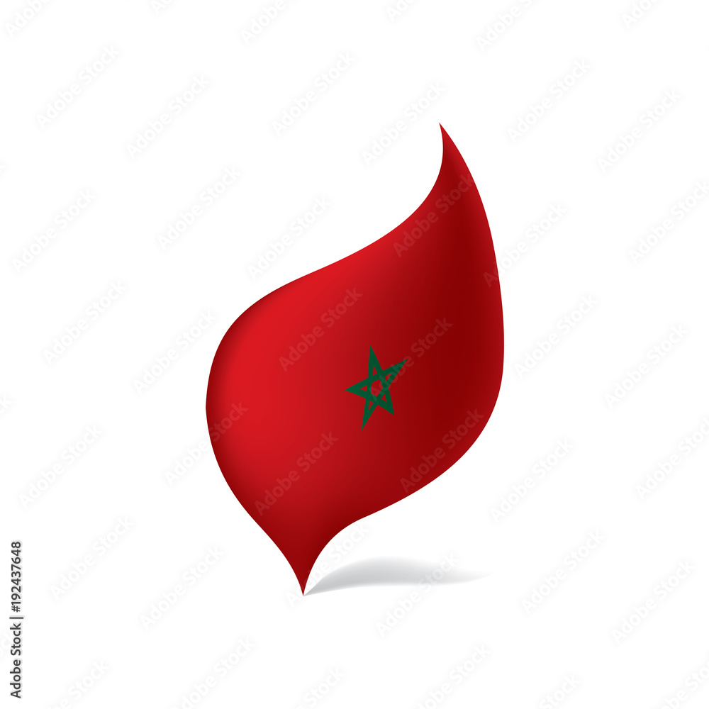 Obraz premium Morocco flag, vector illustration