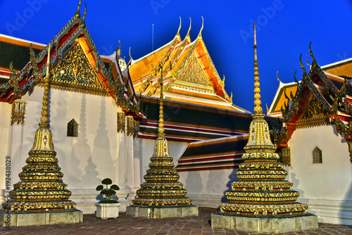 Wat Pho or Temple of the Reclining Buddha in Bangkok  Thailand