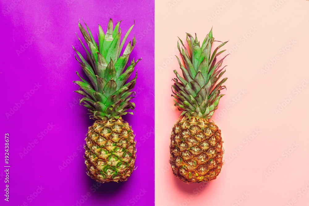 pineapple on colored paper pineapple on colored paper