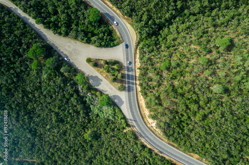 Aerial views of roads with curves © expressiovisual