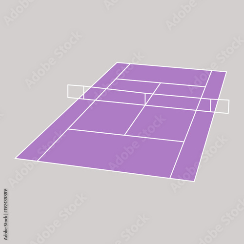 tennis court vector illustration flat style top