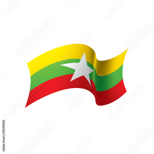 Myanmar flag  vector illustration