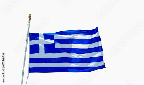 Flag of Greece Flying in Wind