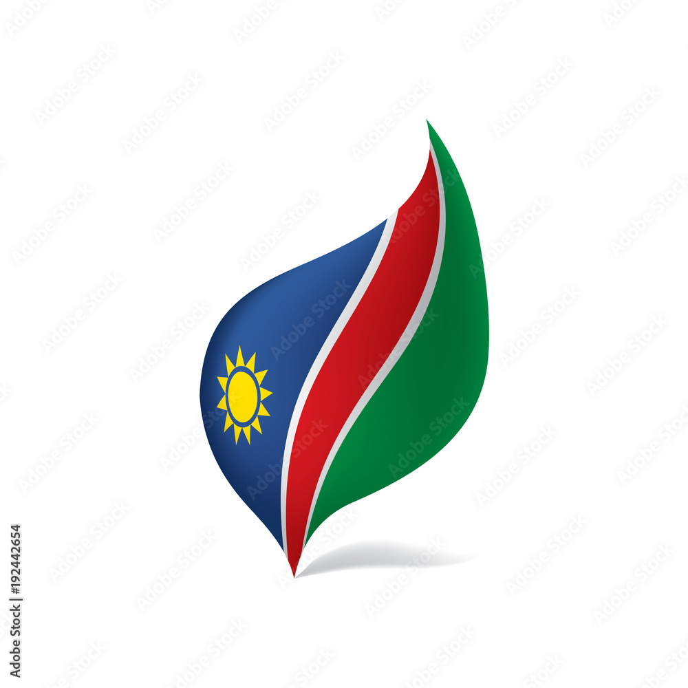 Obraz premium Namibia flag, vector illustration
