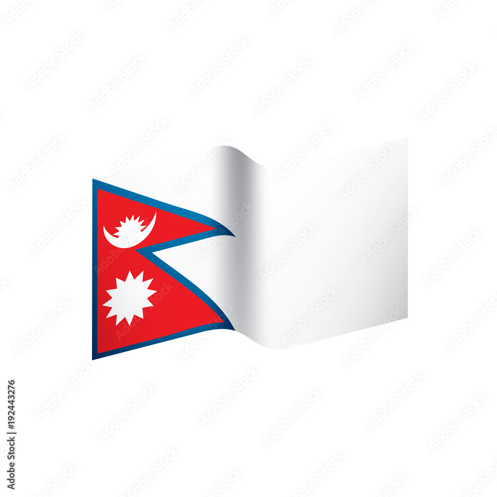 Obraz premium Nepal flag, vector illustration