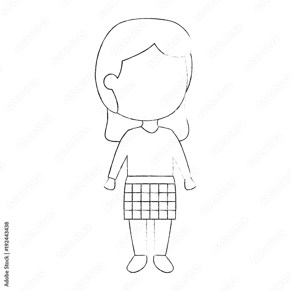 cute little girl character vector illustration design cute little girl character vector illustration design