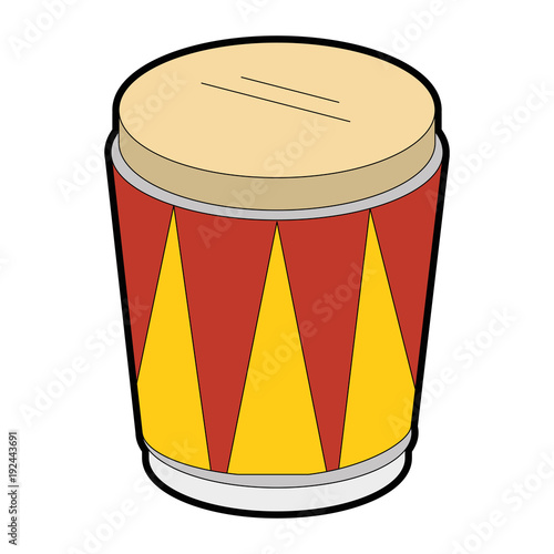 tropical drum instrument icon vector illustration design