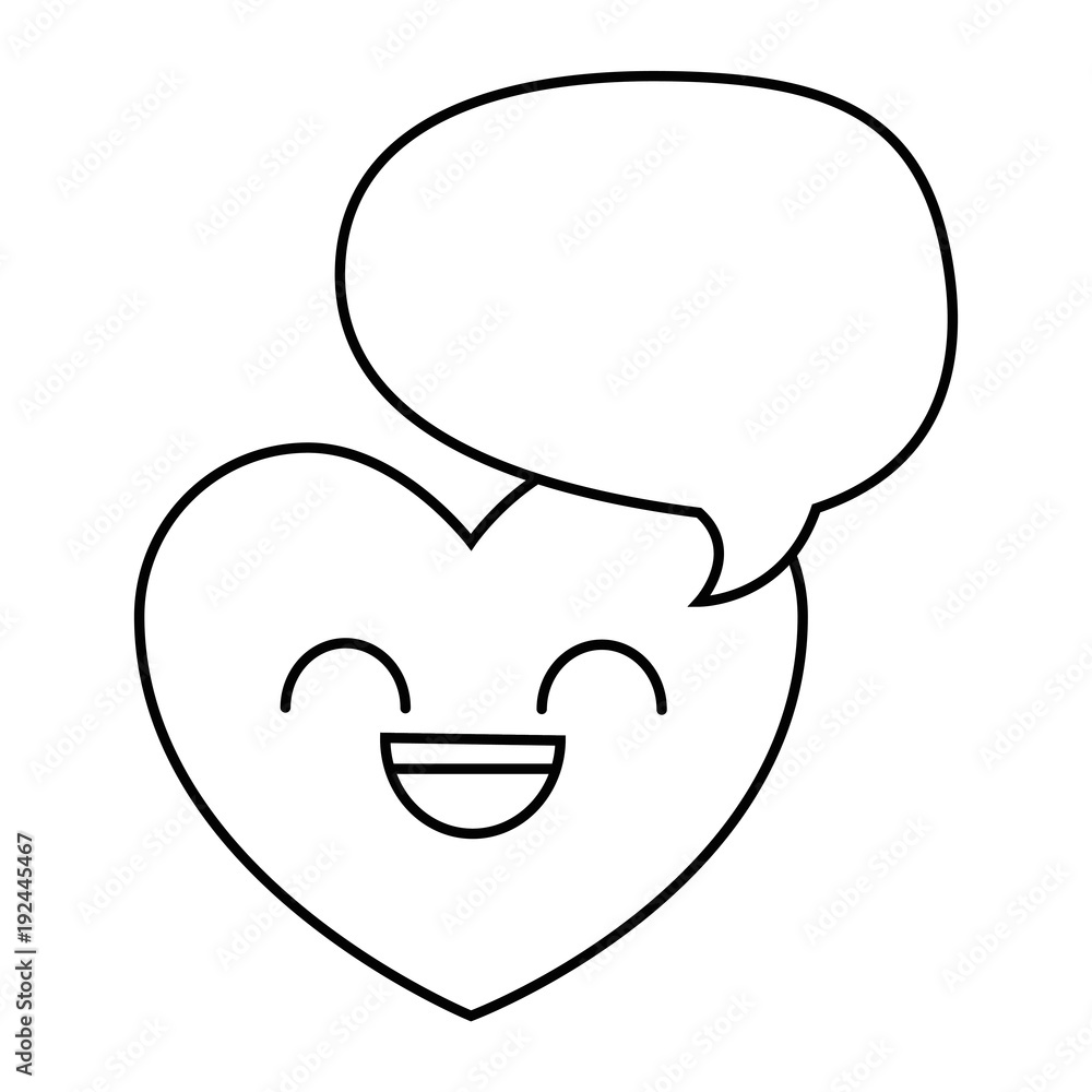 heart love with speech bubble kawaii character vector illustration design heart love with speech bubble kawaii character vector illustration design