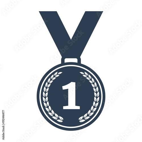 Medal icon on white background.