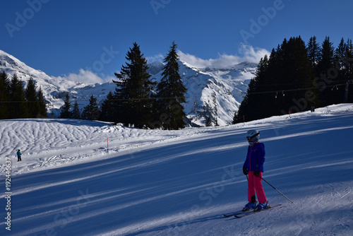 Ski à Lensk dans l'Oberland bernois en Suisse