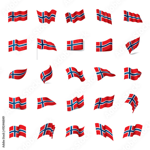 Norway flag, vector illustration