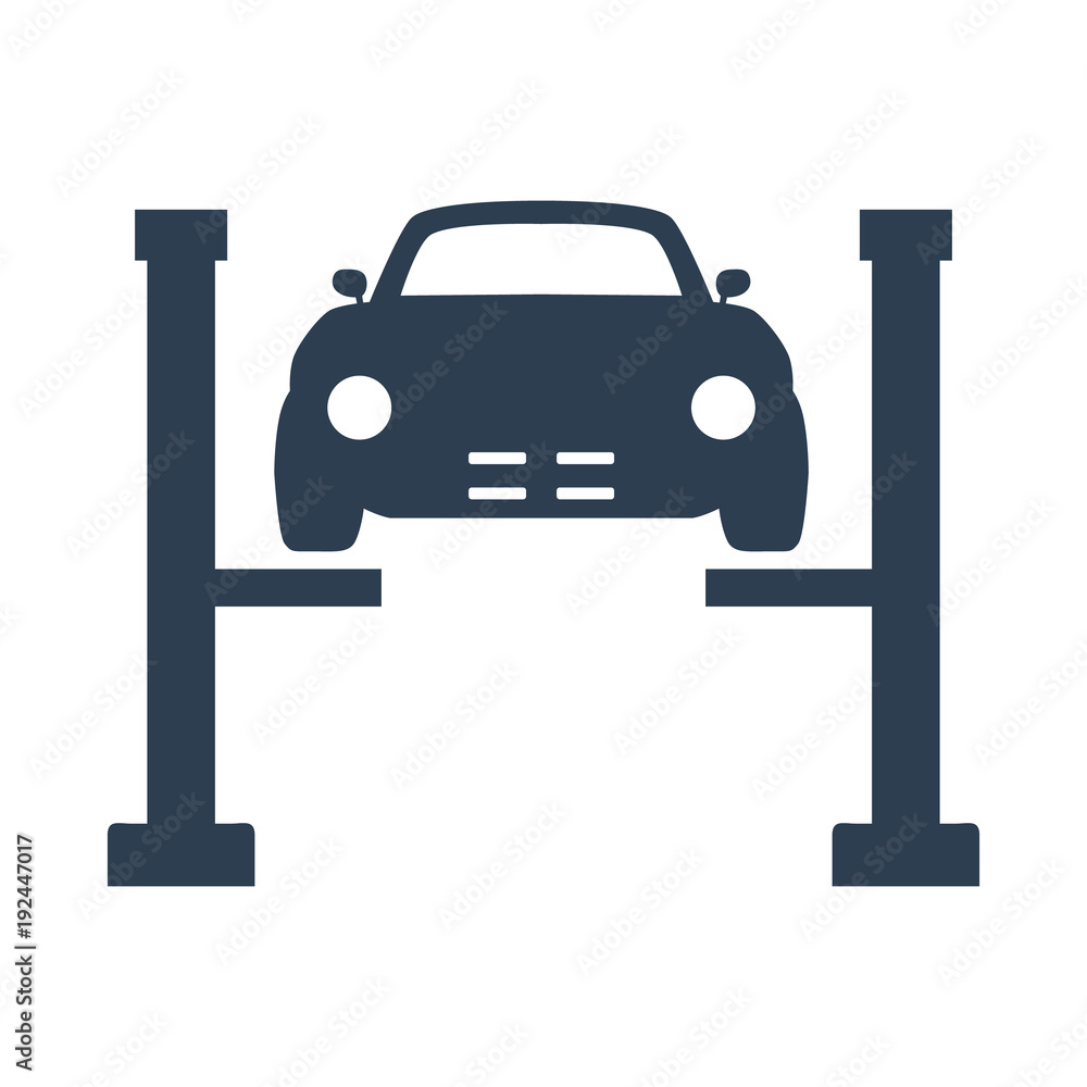 Car service icon on white background. Car service icon on white background.