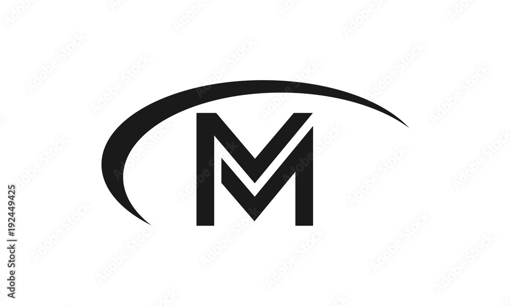 Letter M swoosh logo Stock Vector | Adobe Stock
