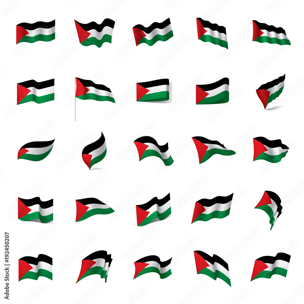 Palestine flag, vector illustration Palestine flag, vector illustration
