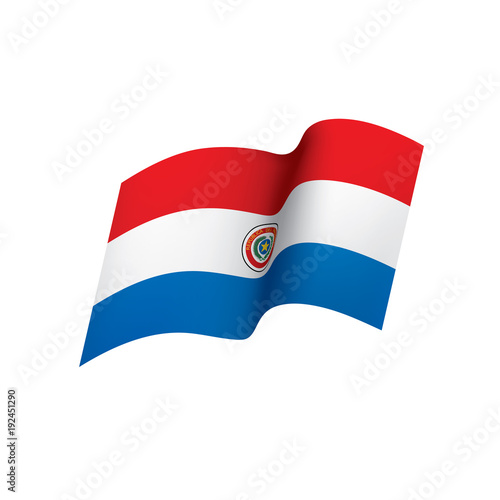 Paraguay flag, vector illustration