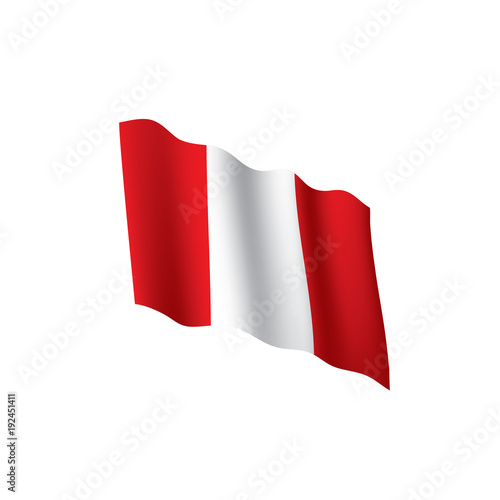 Peru flag, vector illustration