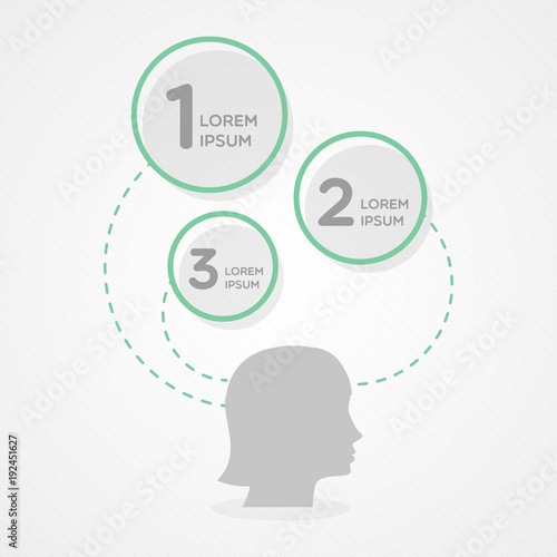 Wallpaper Mural Human female head infographic. Flat design Torontodigital.ca