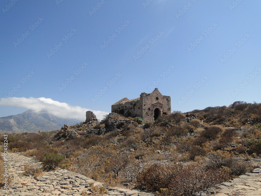 Gramvousa, an old fort on the Gercian island of Crete.