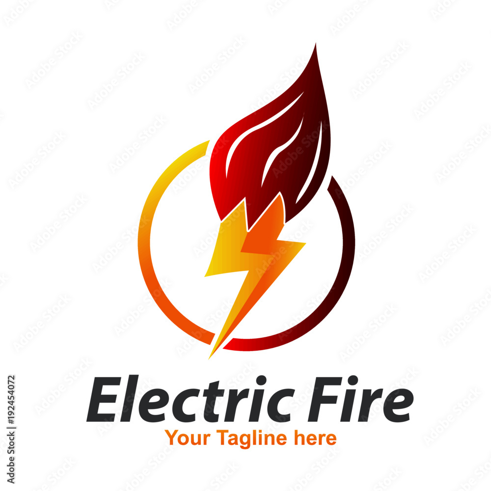 Flash Torch Bolt Thunder Fire Flame Logo Graphic by heartiny · Creative  Fabrica