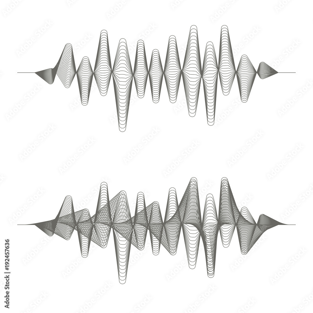 Music Waves White Background