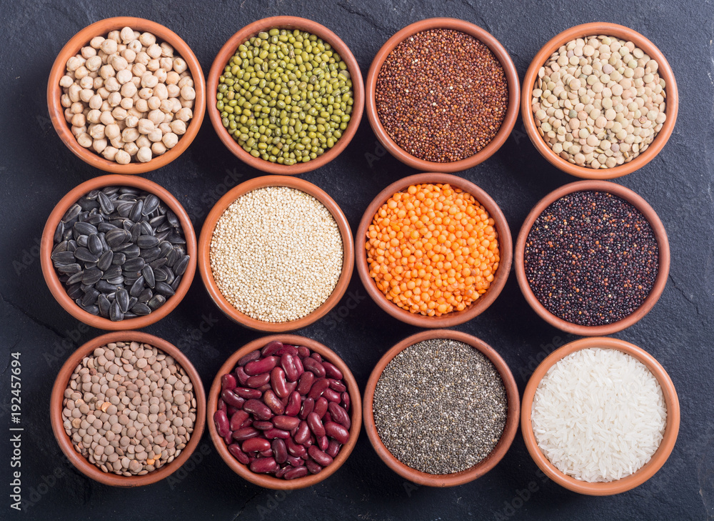 Cereals and beans in bowl Cereals and beans in bowl
