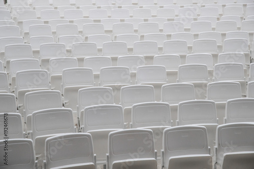 Empty white seats