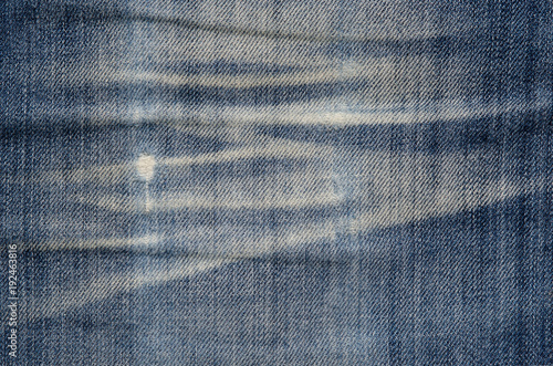 Tablou canvas Texture of blue denim fabric.