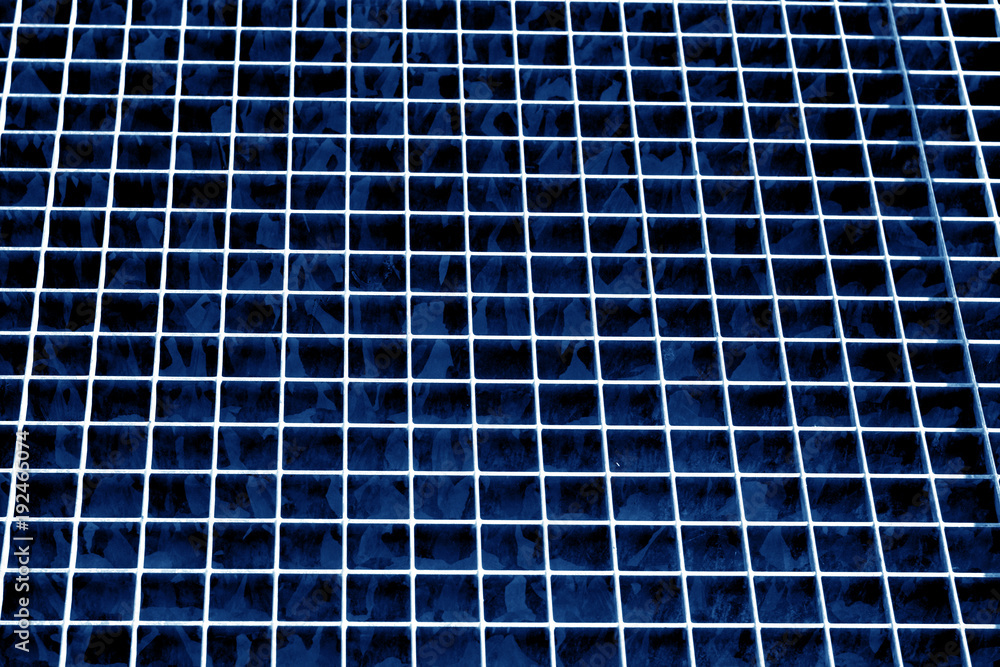 Metal grid texture in navy blue tone. Metal grid texture in navy blue tone.
