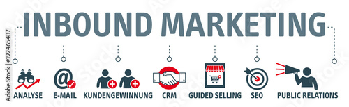 Banner inbound marketing vektor illustration