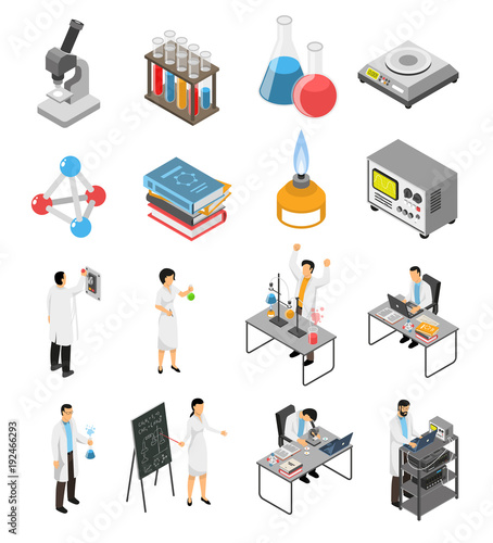 Scientific Laboratory Elements Set